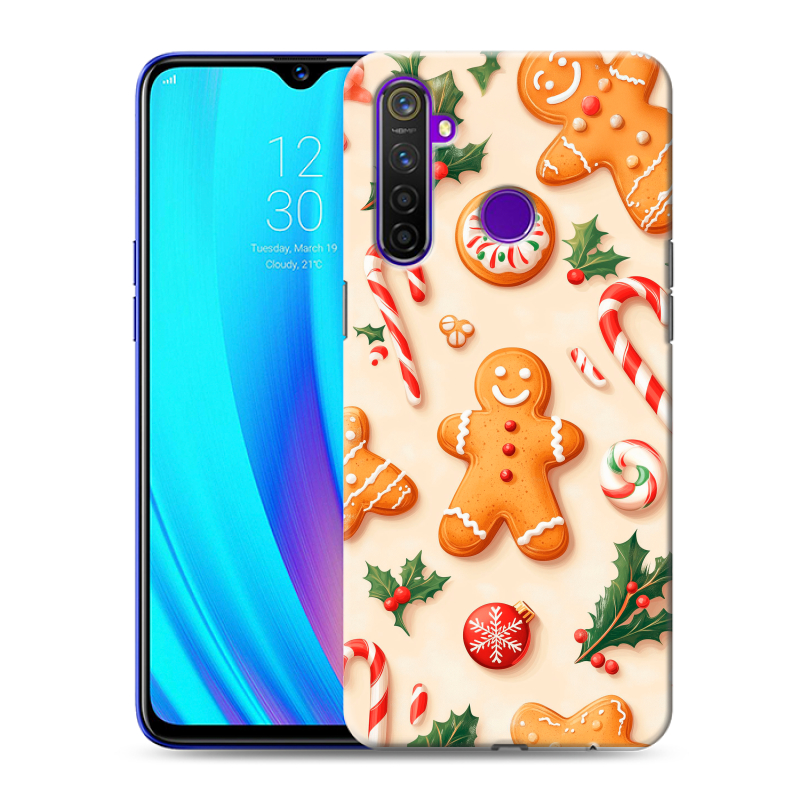 Силиконовый чехол на Realme 5 Pro с принтом Новый год Силиконовый чехол на Realme 5 Pro с принтом Новый год