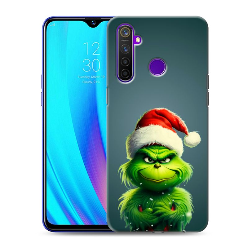 Силиконовый чехол на Realme 5 Pro с принтом Новый год Силиконовый чехол на Realme 5 Pro с принтом Новый год