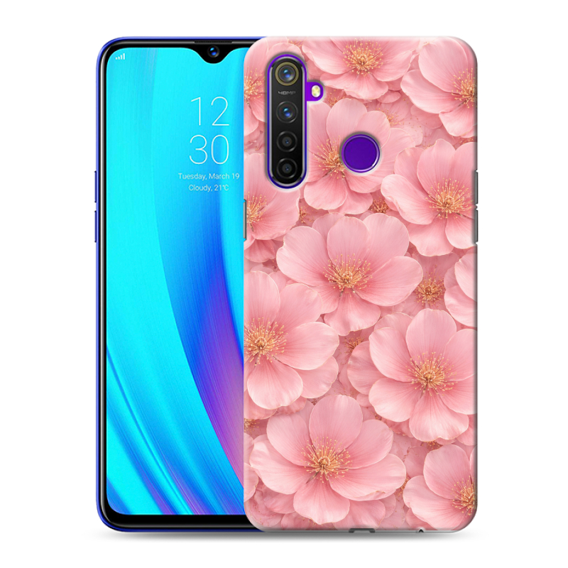 Силиконовый чехол на Realme 5 Pro с принтом женский Силиконовый чехол на Realme 5 Pro с принтом женский