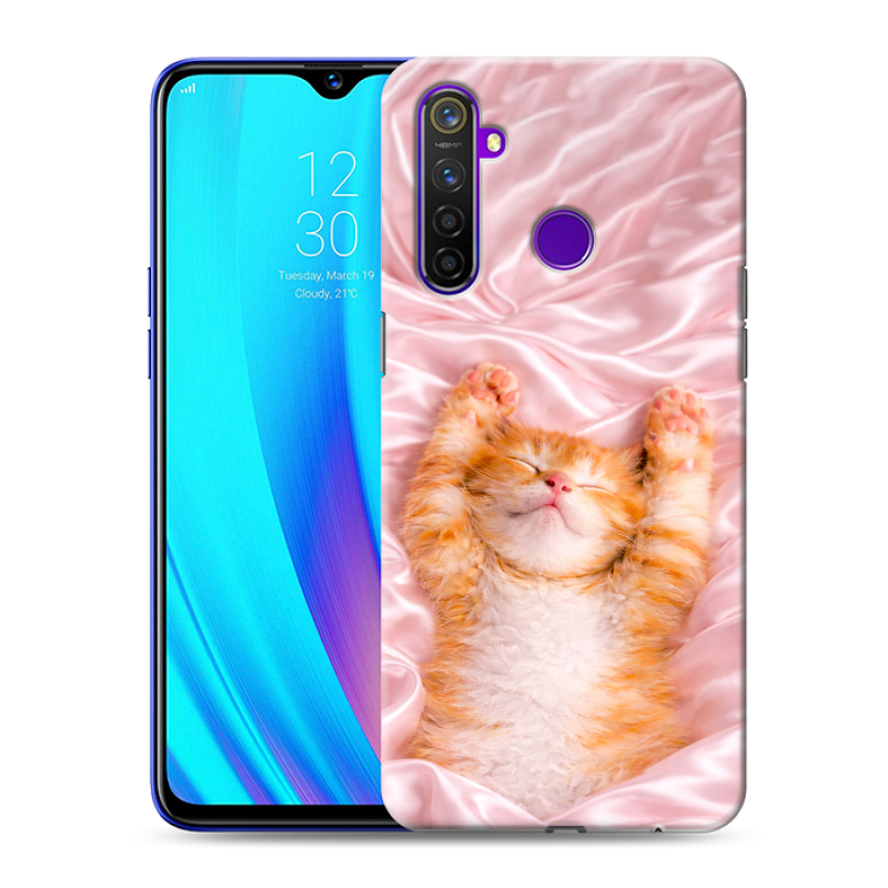 Пластиковый чехол на Realme 5 Pro с принтом женский Пластиковый чехол на Realme 5 Pro с принтом женский