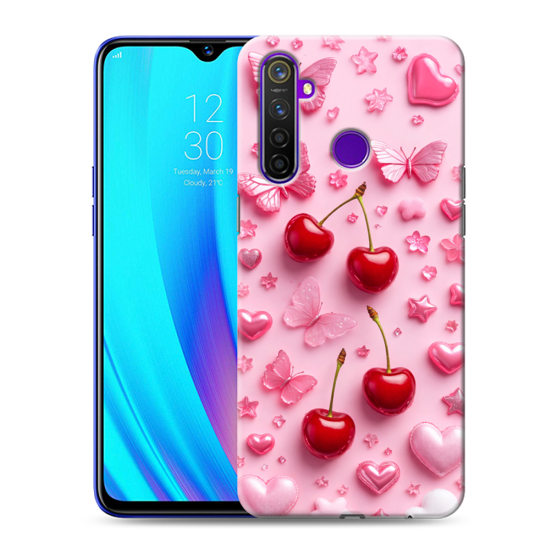 Пластиковый чехол на Realme 5 Pro с принтом для девочек Пластиковый чехол на Realme 5 Pro с принтом для девочек
