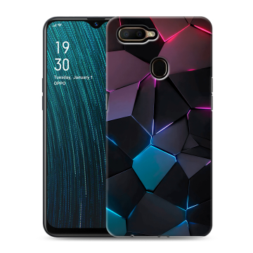 Силиконовый чехол на OPPO A5s с принтом Геометрия неона Силиконовый чехол на OPPO A5s с принтом Геометрия неона