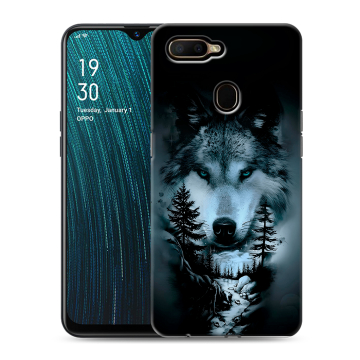Силиконовый чехол на OPPO A5s с принтом Лесной волк Силиконовый чехол на OPPO A5s с принтом Лесной волк