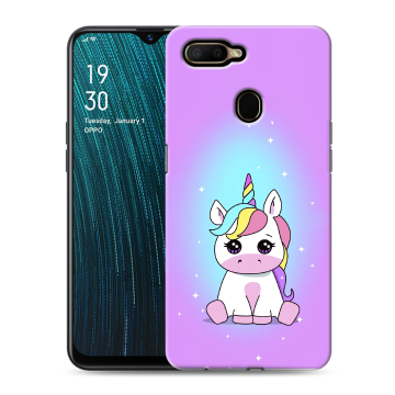 Силиконовый чехол на OPPO A5s с принтом Единорог Силиконовый чехол на OPPO A5s с принтом Единорог