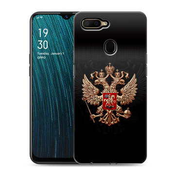 Силиконовый чехол на OPPO A5s с принтом Герб России Силиконовый чехол на OPPO A5s с принтом Герб России