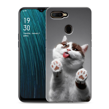 Силиконовый чехол на OPPO A5s с принтом Коты Силиконовый чехол на OPPO A5s с принтом Коты