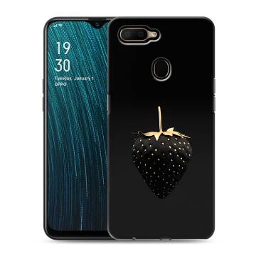 Силиконовый чехол на OPPO A5s с принтом Черная клубника Силиконовый чехол на OPPO A5s с принтом Черная клубника