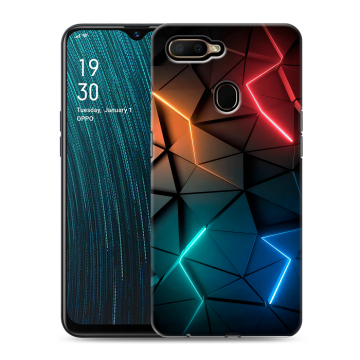 Силиконовый чехол на OPPO A5s с принтом Абстракция неон Силиконовый чехол на OPPO A5s с принтом Абстракция неон
