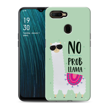 Силиконовый чехол на OPPO A5s с принтом Лама Силиконовый чехол на OPPO A5s с принтом Лама