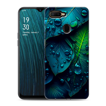 Силиконовый чехол на OPPO A5s с принтом Листья Силиконовый чехол на OPPO A5s с принтом Листья