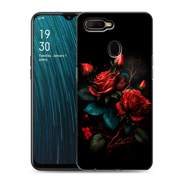 Силиконовый чехол на OPPO A5s с принтом Розы красные