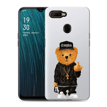 Силиконовый чехол на OPPO A5s с принтом Мишка Силиконовый чехол на OPPO A5s с принтом Мишка