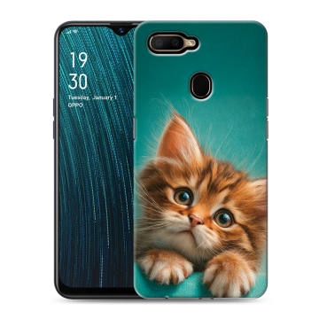 Силиконовый чехол на OPPO A5s с принтом котенок
