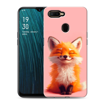 Силиконовый чехол на OPPO A5s с принтом милая лиса Силиконовый чехол на OPPO A5s с принтом милая лиса