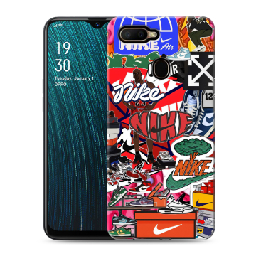 Силиконовый чехол на OPPO A5s с принтом Найк Nike яркий Силиконовый чехол на OPPO A5s с принтом Найк Nike яркий