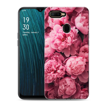 Силиконовый чехол на OPPO A5s с принтом цветы пионы Силиконовый чехол на OPPO A5s с принтом цветы пионы