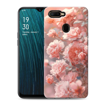 Силиконовый чехол на OPPO A5s с принтом Розовые розы Силиконовый чехол на OPPO A5s с принтом Розовые розы