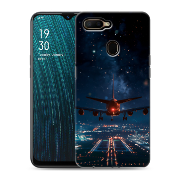 Силиконовый чехол на OPPO A5s с принтом самолет Силиконовый чехол на OPPO A5s с принтом самолет