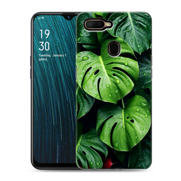 Силиконовый чехол на OPPO A5s с принтом Листья Силиконовый чехол на OPPO A5s с принтом Листья