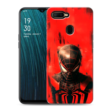 Силиконовый чехол на OPPO A5s с принтом человек паук spiderman