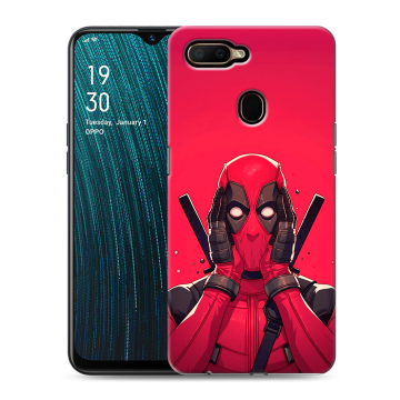 Силиконовый чехол на OPPO A5s с принтом Дедпул Deadpool Силиконовый чехол на OPPO A5s с принтом Дедпул Deadpool