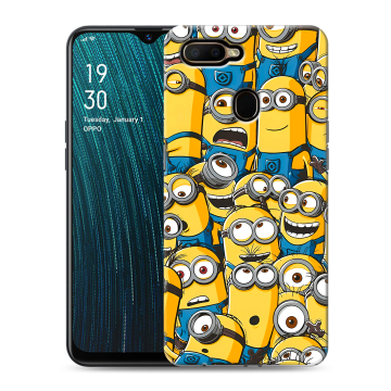 Силиконовый чехол на OPPO A5s с принтом Миньоны