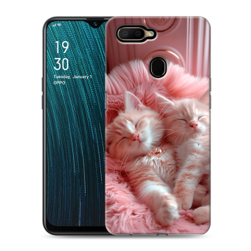 Силиконовый чехол на OPPO A5s с принтом котята котики