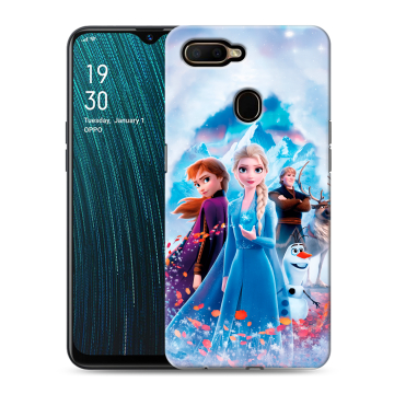 Силиконовый чехол на OPPO A5s с принтом Холодное сердце Frozen