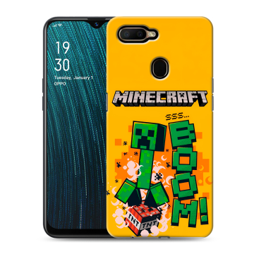Силиконовый чехол на OPPO A5s с принтом Майнкрафт Minecraft Силиконовый чехол на OPPO A5s с принтом Майнкрафт Minecraft