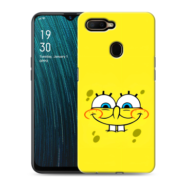 Силиконовый чехол на OPPO A5s с принтом спанчбоб спанч боб