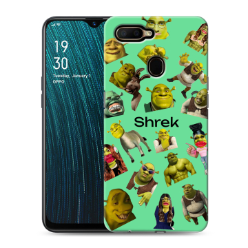 Силиконовый чехол на OPPO A5s с принтом Шрек Shrek Силиконовый чехол на OPPO A5s с принтом Шрек Shrek