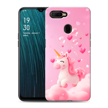 Силиконовый чехол на OPPO A5s с принтом Единорог