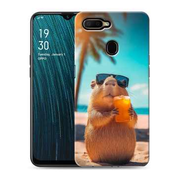 Силиконовый чехол на OPPO A5s с принтом Капибара
