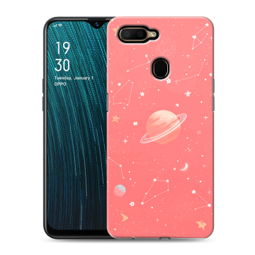Силиконовый чехол на OPPO A5s с принтом Розовый космос Силиконовый чехол на OPPO A5s с принтом Розовый космос