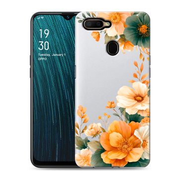 Силиконовый чехол на OPPO A5s с принтом Цветы принт Силиконовый чехол на OPPO A5s с принтом Цветы принт