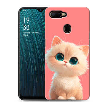 Силиконовый чехол на OPPO A5s с принтом Розовый котенок Силиконовый чехол на OPPO A5s с принтом Розовый котенок