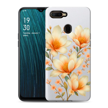 Силиконовый чехол на OPPO A5s с принтом Цветы Силиконовый чехол на OPPO A5s с принтом Цветы