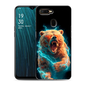 Силиконовый чехол на OPPO A5s с принтом Медведь Силиконовый чехол на OPPO A5s с принтом Медведь