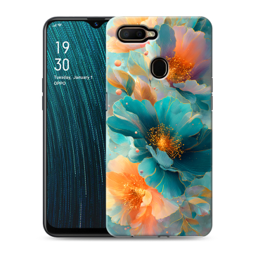 Силиконовый чехол на OPPO A5s с принтом Цветы Силиконовый чехол на OPPO A5s с принтом Цветы