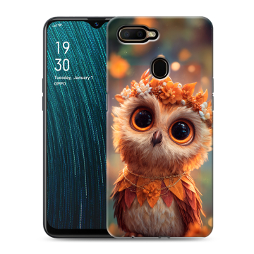Силиконовый чехол на OPPO A5s с принтом Милая сова