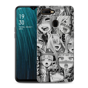 Силиконовый чехол на OPPO A5s с принтом Ahegao Ахегао Аниме