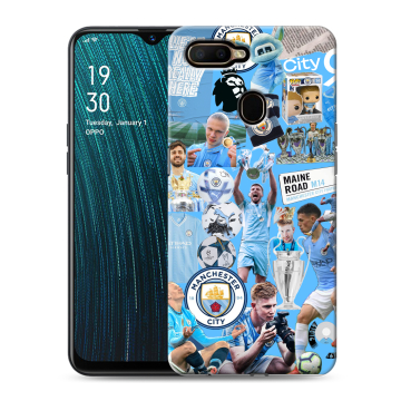 Силиконовый чехол на OPPO A5s с принтом Man City Манчестер Сити