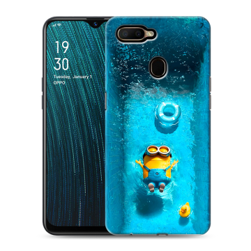 Силиконовый чехол на OPPO A5s с принтом Миньоны