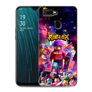 Силиконовый чехол на OPPO A5s с принтом Roblox Роблокс