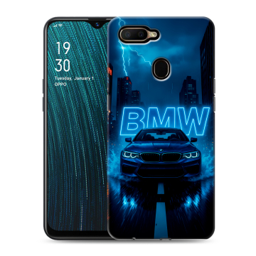 Силиконовый чехол на OPPO A5s с принтом BMW БМВ