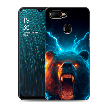 Силиконовый чехол на OPPO A5s с принтом Медведь