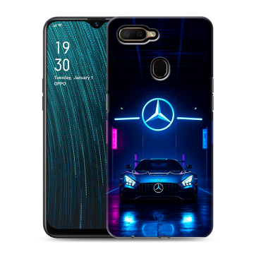 Силиконовый чехол на OPPO A5s с принтом Mercedes Мерседес
