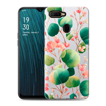 Силиконовый чехол на OPPO A5s с принтом женский