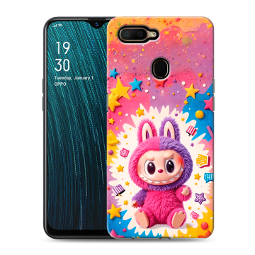 Силиконовый чехол на OPPO A5s с принтом Labubu Лабубу