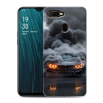 Силиконовый чехол на OPPO A5s с принтом BMW БМВ